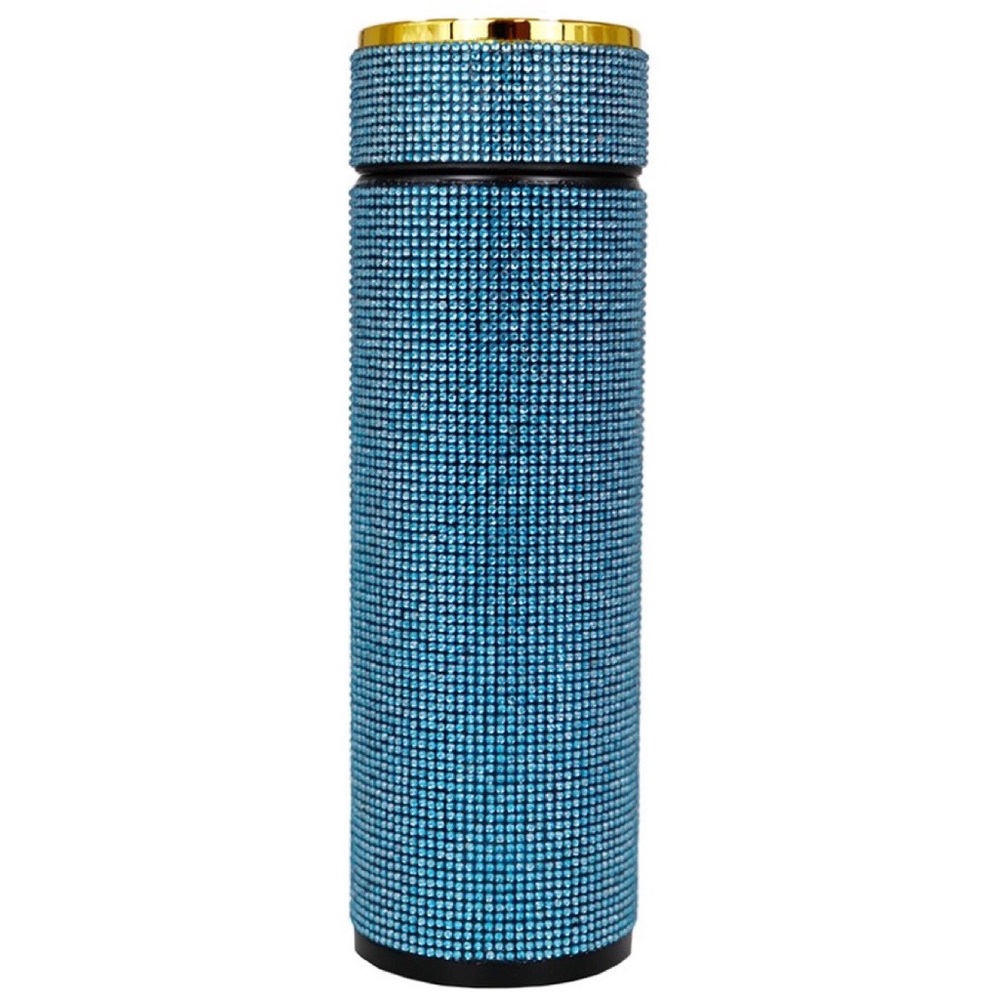 Rhinestone Embellished Insulated Stainless Steel Tumbler Thermal Coffee Cup - Picture 3 of 11